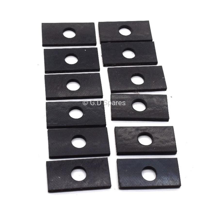 Body Mount Pad Kit, 1/4", 1941-1983, Willys Jeep, MB, CJ-2A, CJ-3A, CJ-3B, CJ-5, M38, M38A1