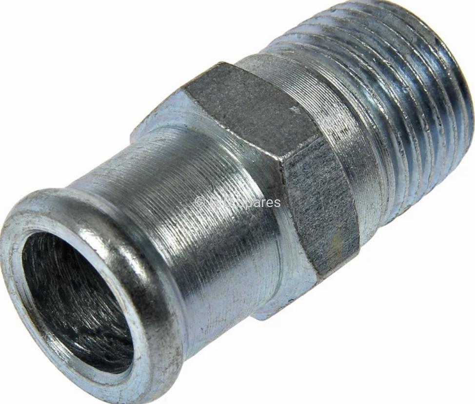 Bypass Hose Water Pump Fitting, 4-134, 1941-1971, Willys and Jeep