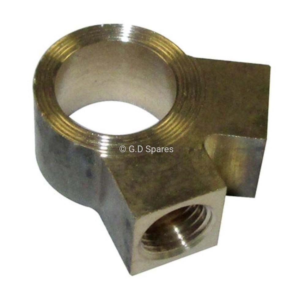 MASTER CYLINDER BRASS OUTLET FITTING (2 PORT) FITS 41-66 MB, GPW, CJ-2A, 3A, 3B, 5, M38, M38A1