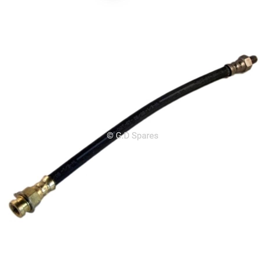 FRONT BRAKE HOSE 12-1/4" (FRAME TO TEE FITTING) FITS 41-66 MB, GPW, CJ-2A, 3A, 3B, 5, M38, M38A1